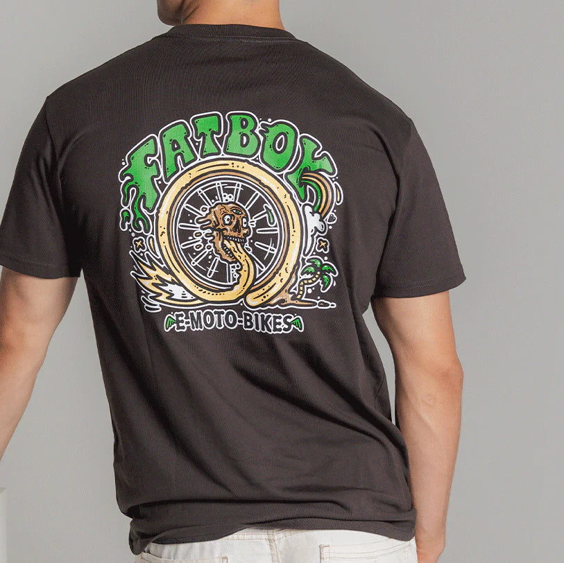 Fatboy Tee - Skull Wheel Green - Image 13