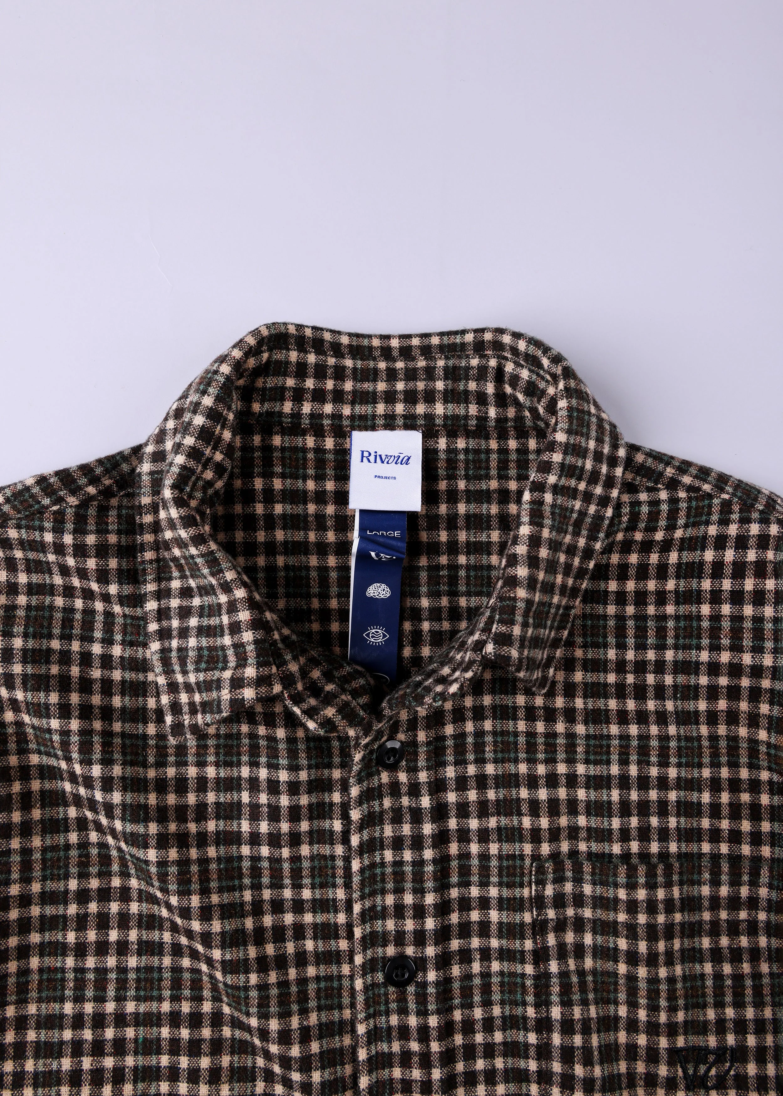 PLAID OFF TRACK SHIRT : BROWN - Image 4