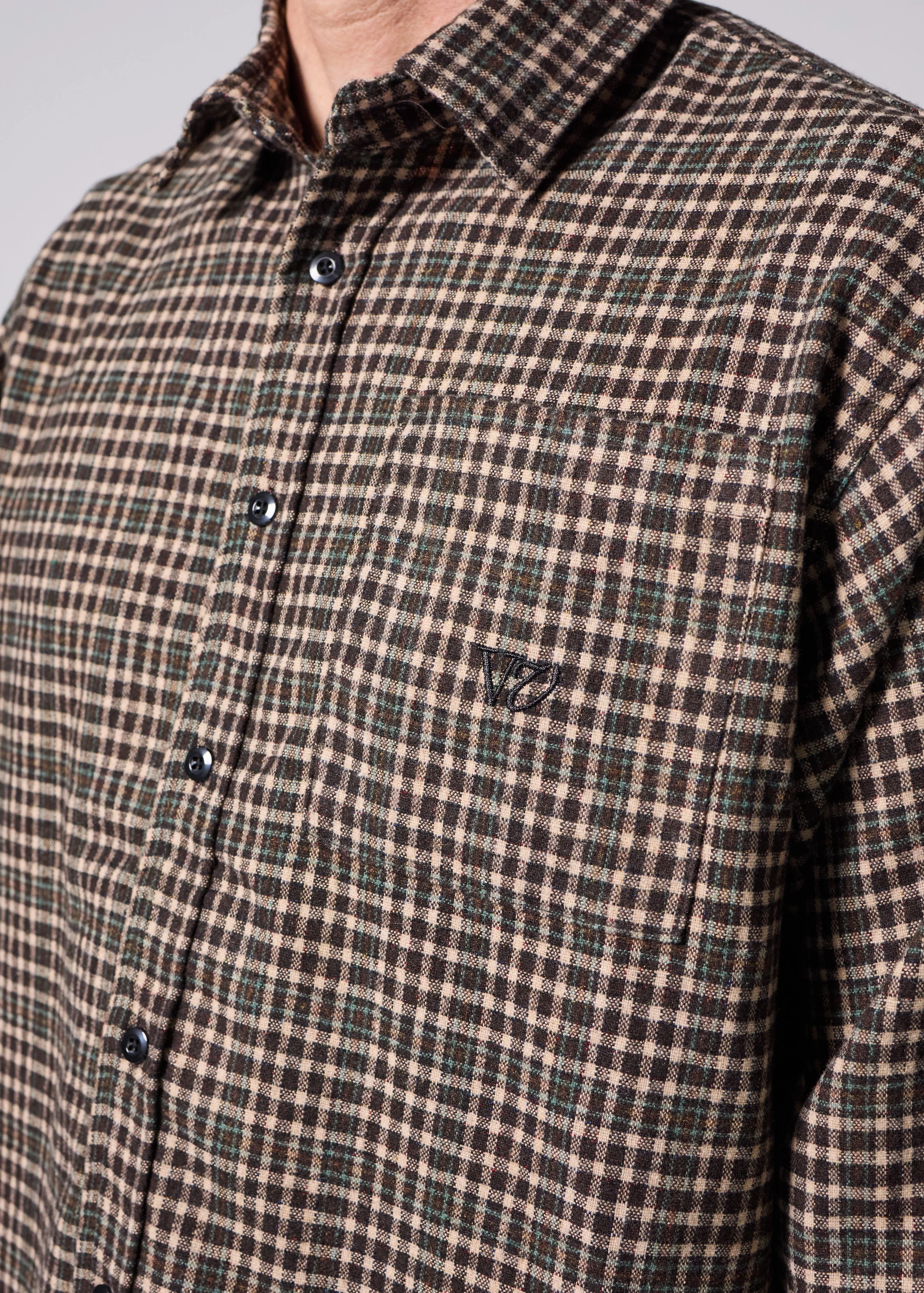 PLAID OFF TRACK SHIRT : BROWN - Image 6