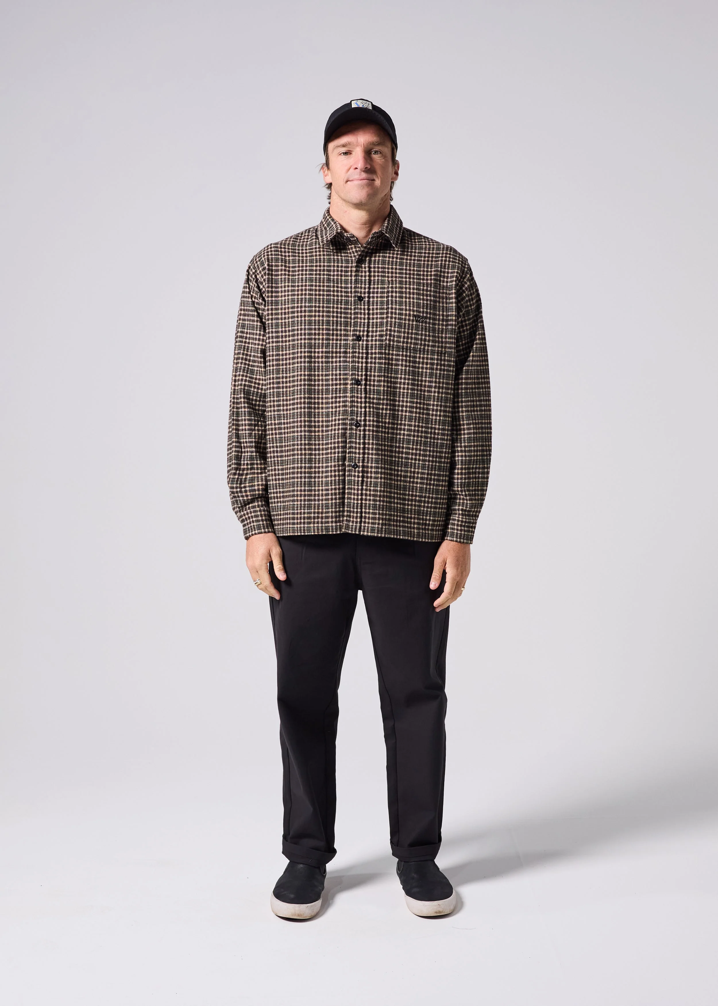 PLAID OFF TRACK SHIRT : BROWN - Image 7