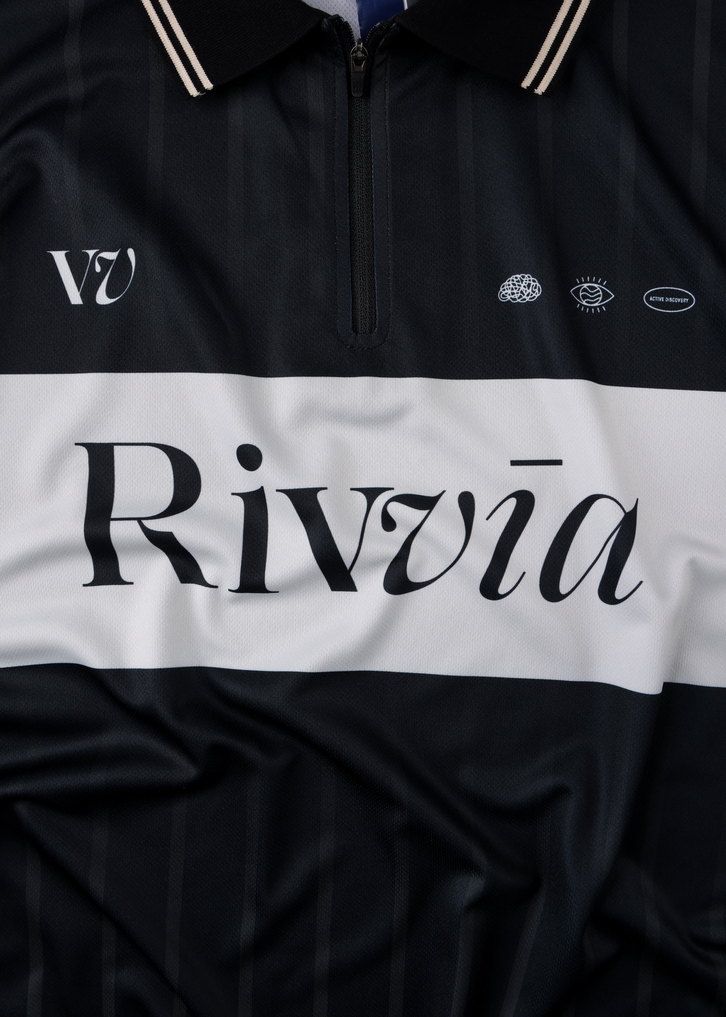 TEAM VV LS POLO : BLACK BONE - Image 3