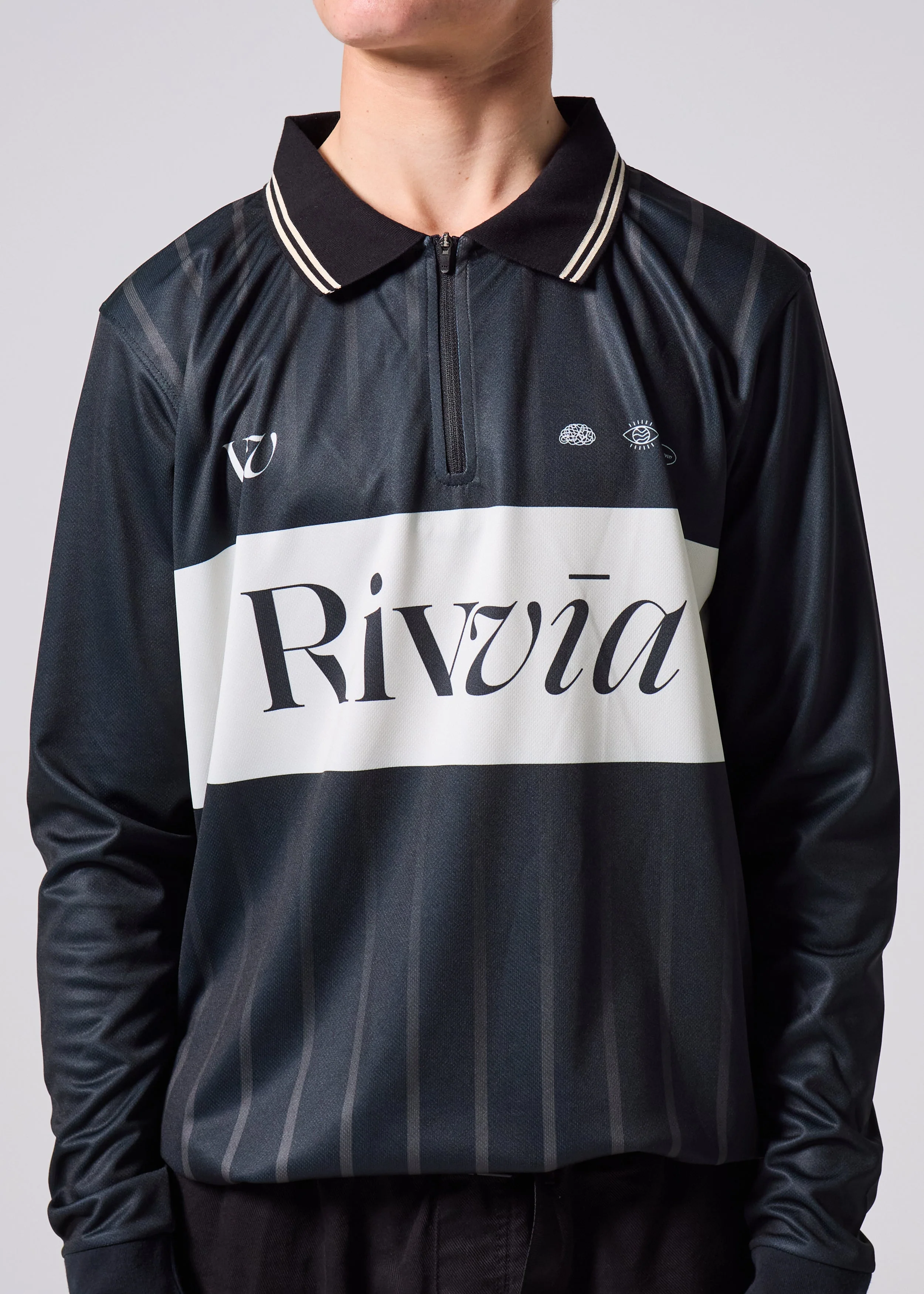 TEAM VV LS POLO : BLACK BONE - Image 6