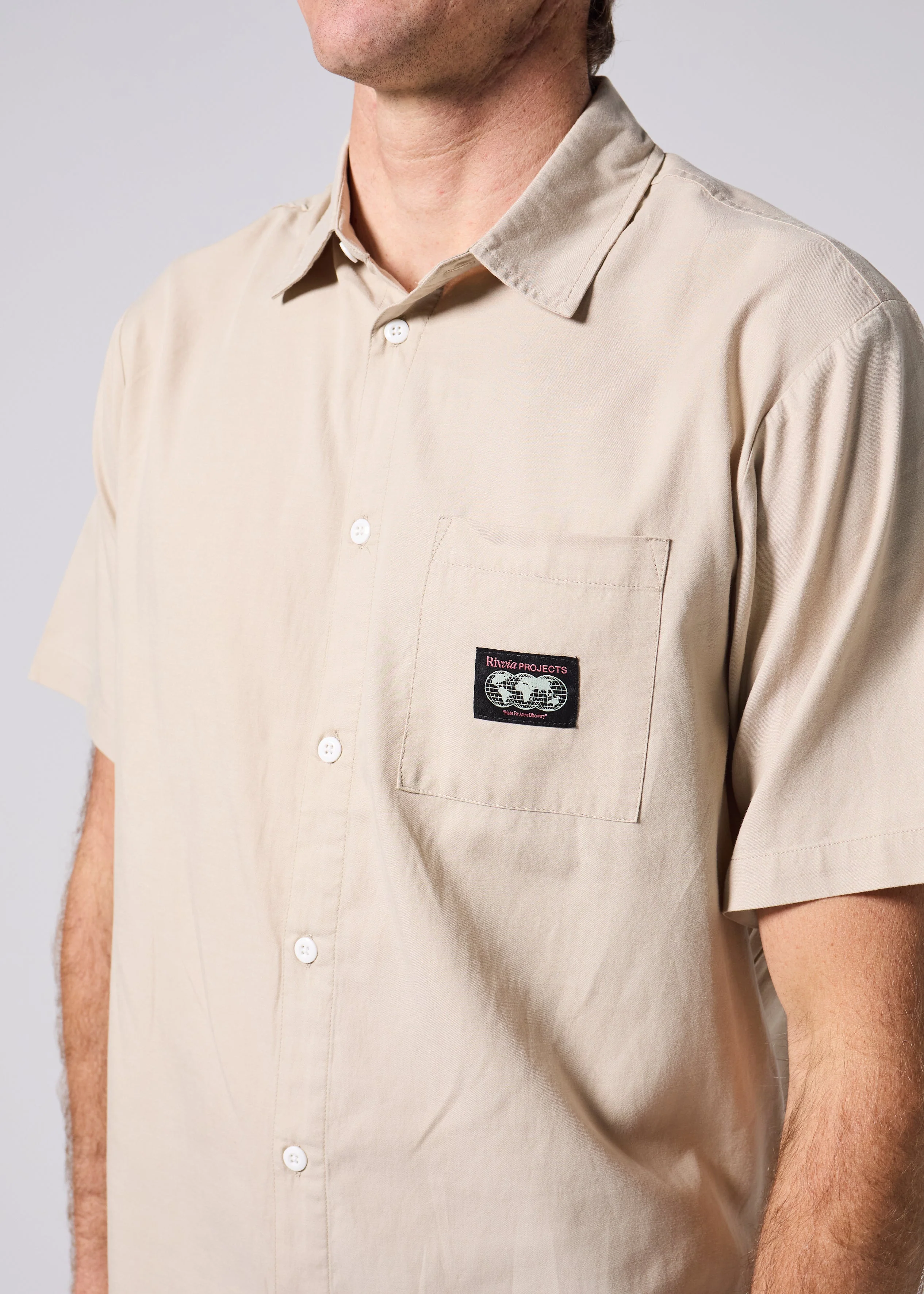 VV WORLD CONNECTION SS SHIRT : BONE - Image 5