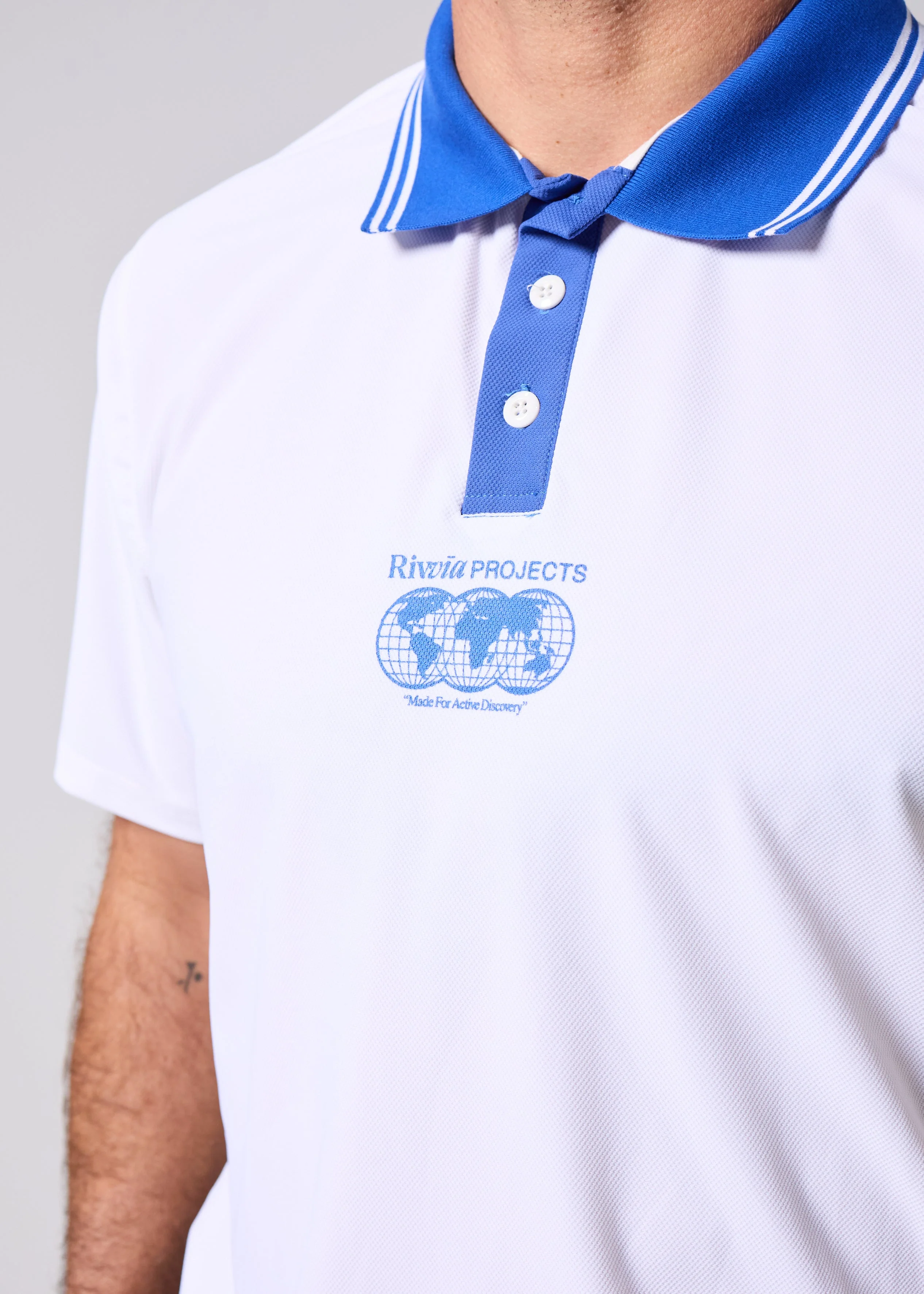 WORLD CONNECTION POLO : WHITE - Image 5